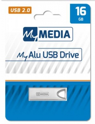 Pendrive, 16GB, USB 2.0, alumínium ház, MYMEDIA "Alu" (by VERBATIM)