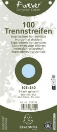 Elválasztó csÍk, karton, 105x240 mm, EXACOMPTA, világoskék