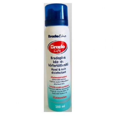 Kéz- és bőrfertőtlenítő spray, BRADOLIFE, 100 ml