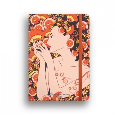 Naptár, tervező, B6, heti, DOLCE BLOCCO "Secret Calendar", Red passion