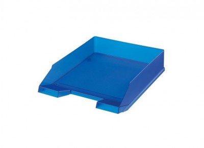 Irattálca, műanyag, HERLITZ "Classic", áttetsző kék