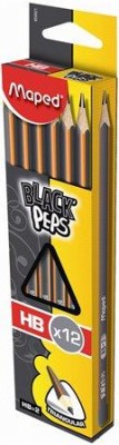 Grafitceruza, HB, háromszögletű, MAPED "Black`Peps".