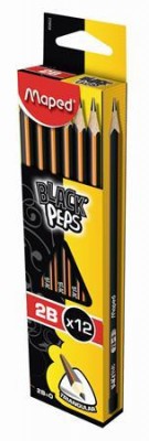 Grafitceruza, 2B, háromszögletű, MAPED "Black`Peps".
