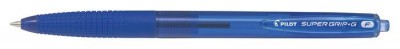 Golyóstoll, 0,22 mm, nyomógombos, PILOT "Super Grip G", kék.